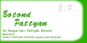 botond pattyan business card
